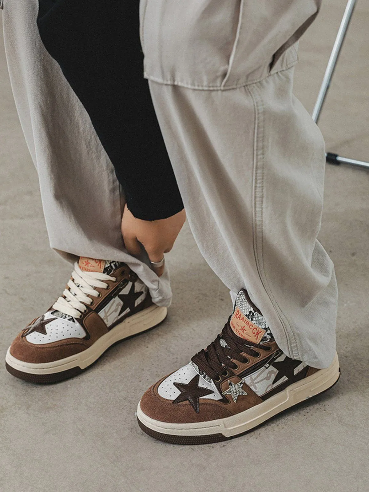 Kicksteria - Vintage Star Patchwork Skate Shoes