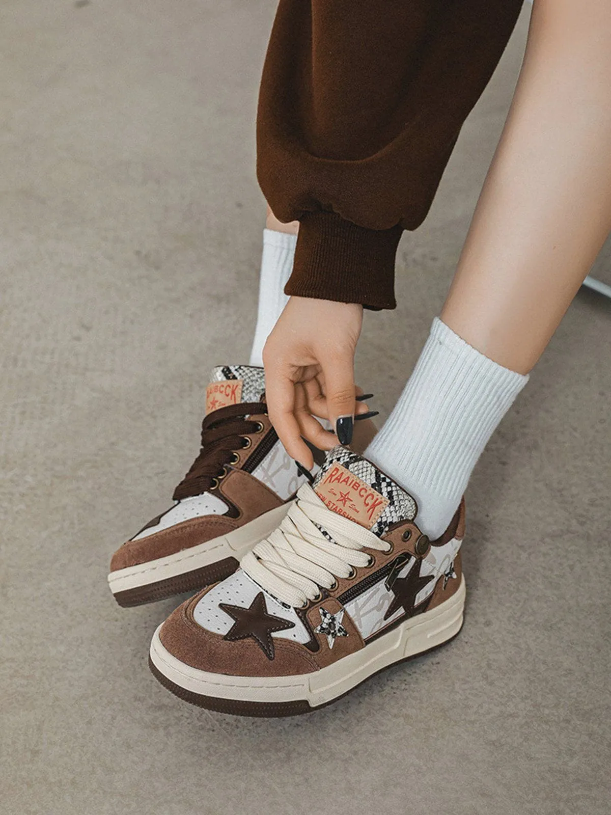 Kicksteria - Vintage Star Patchwork Skate Shoes