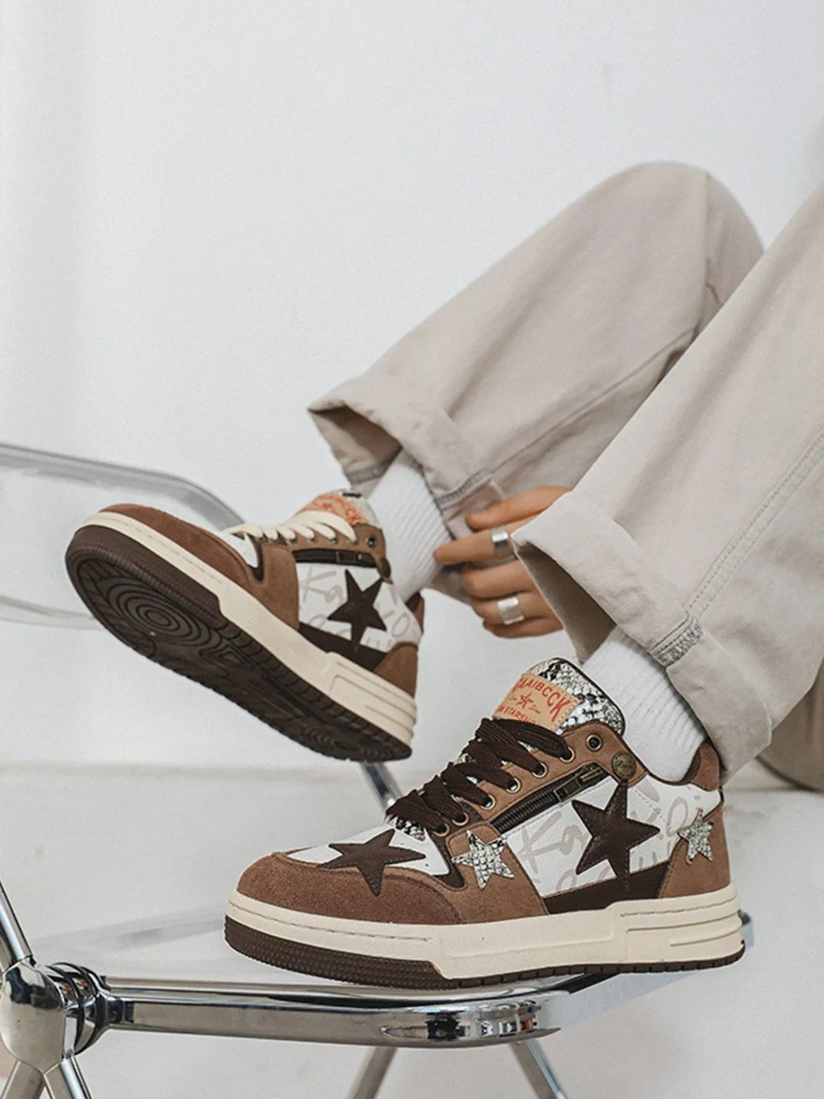 Kicksteria - Vintage Star Patchwork Skate Shoes