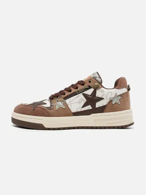 Kicksteria - Vintage Star Patchwork Skate Shoes