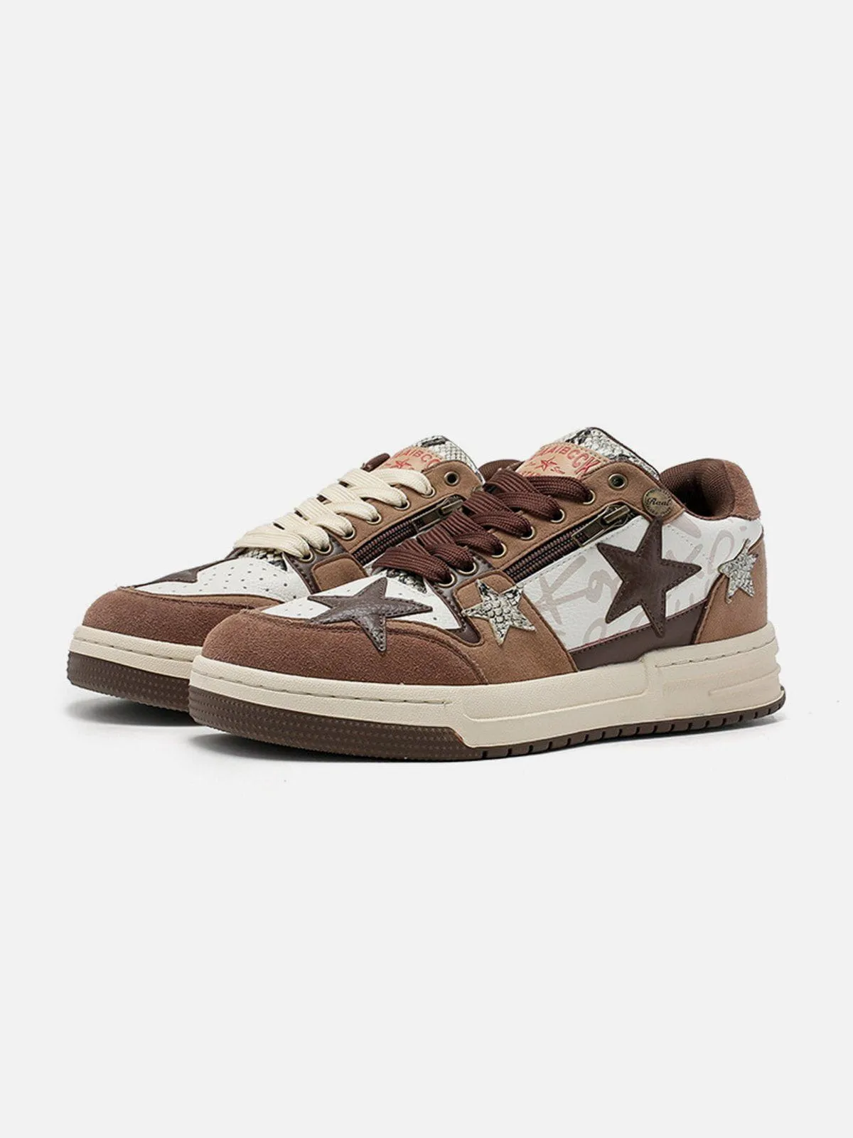 Kicksteria - Vintage Star Patchwork Skate Shoes