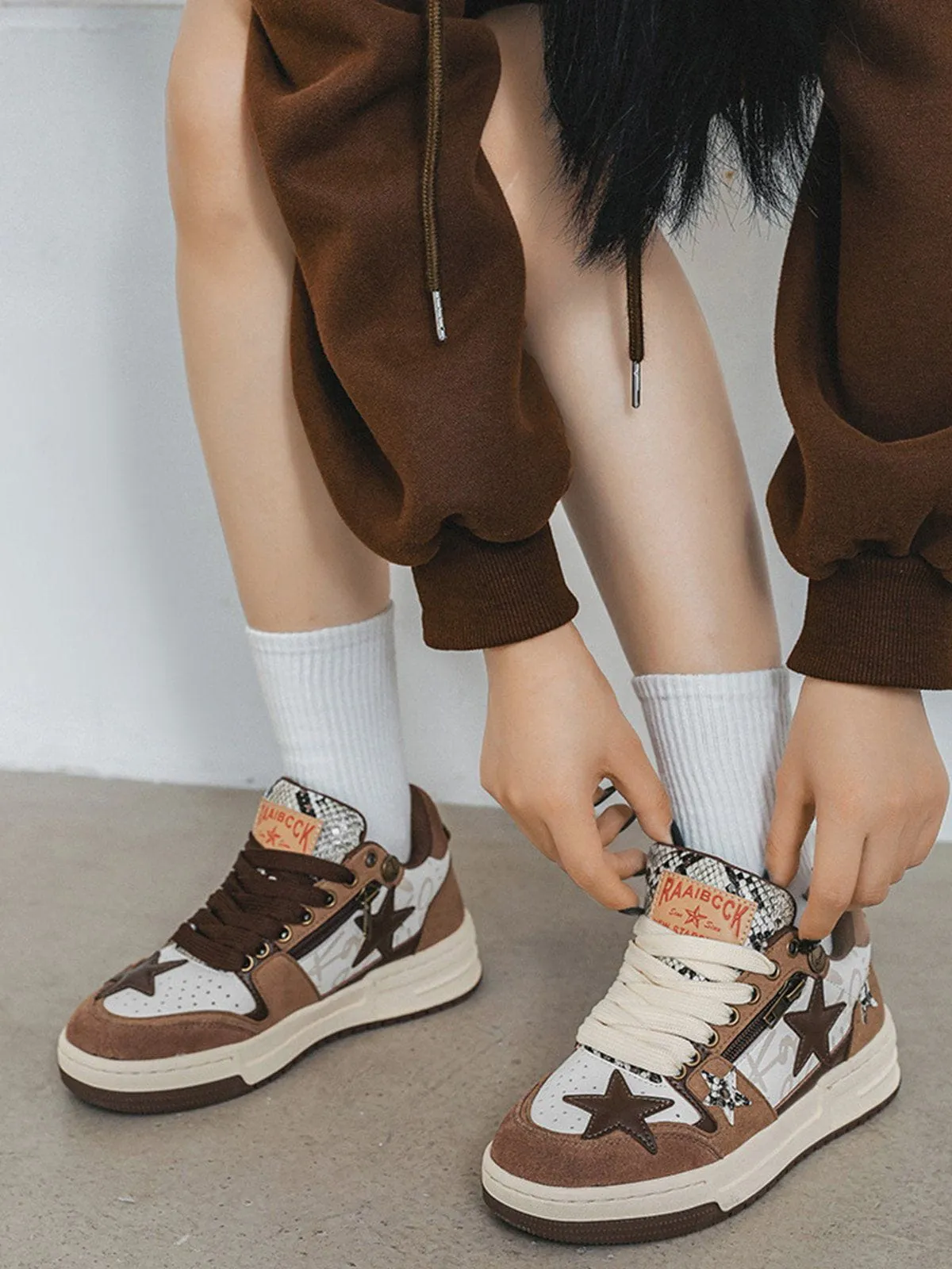 Kicksteria - Vintage Star Patchwork Skate Shoes