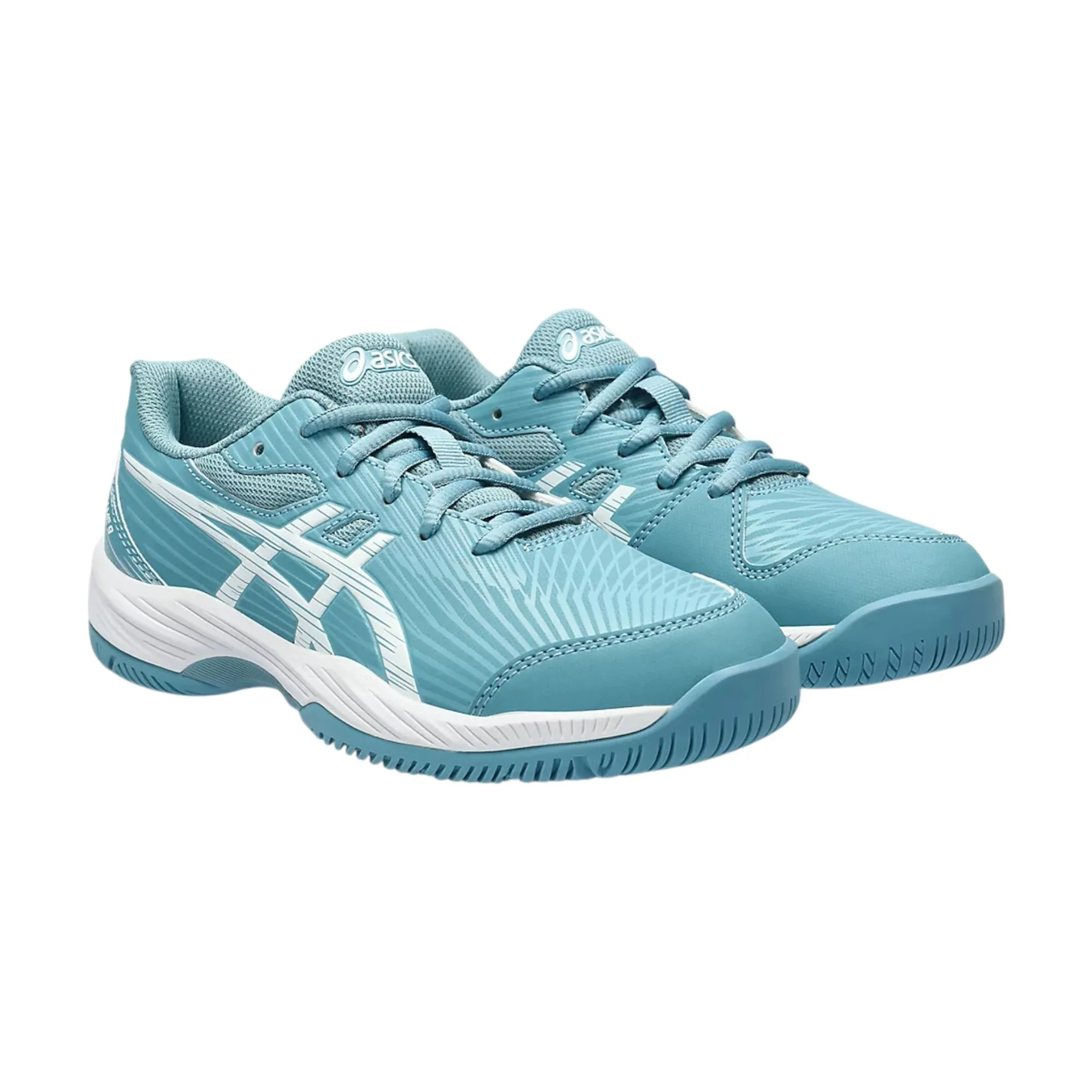 Kids Boys Asics Gel-Game 9 Shoes Gris Blue/White