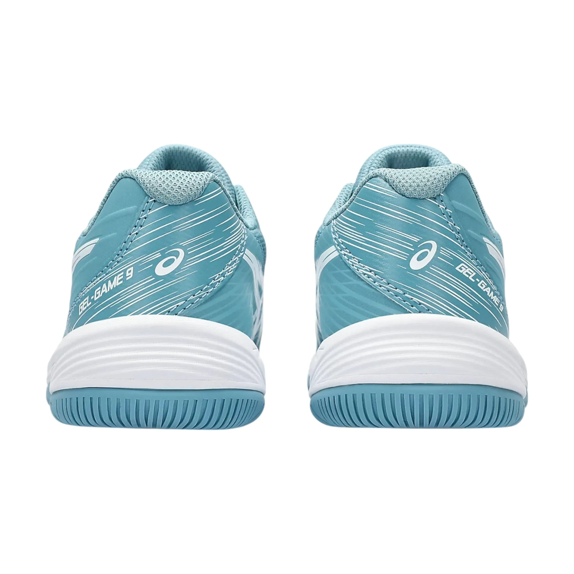 Kids Boys Asics Gel-Game 9 Shoes Gris Blue/White