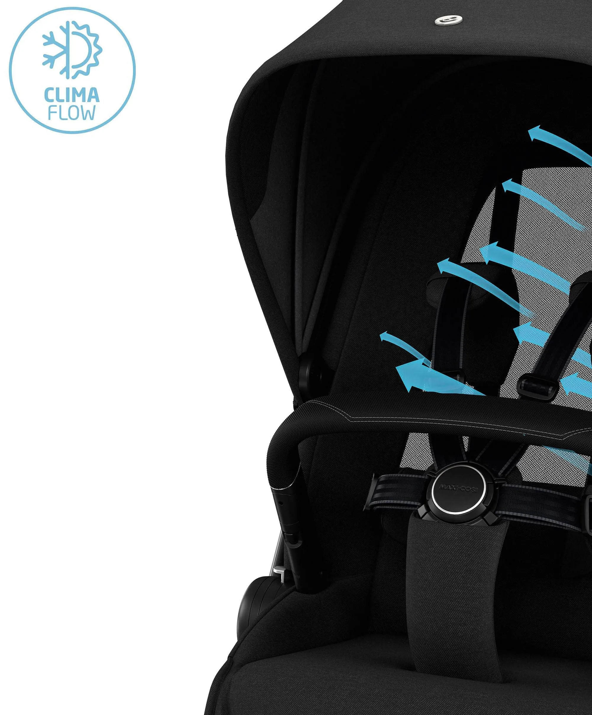 Maxi Cosi Fame Pushchair Essential Bundle – Twillic Black with Black Wheels