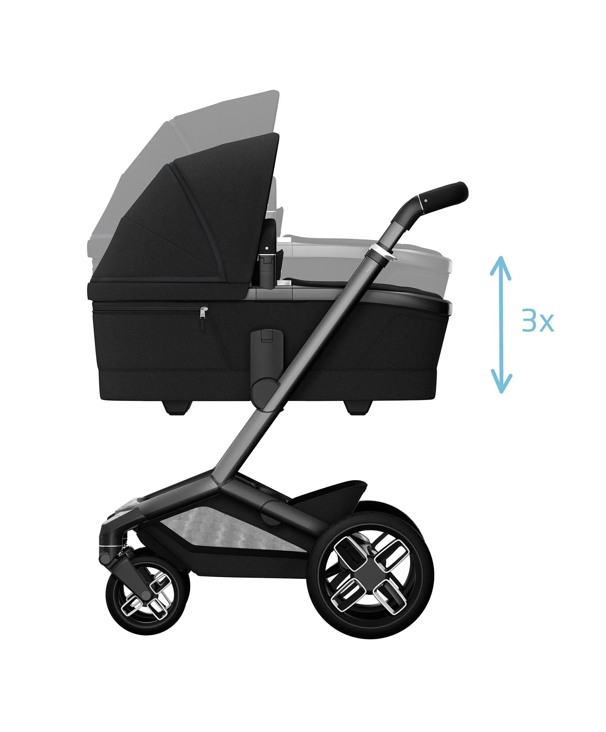 Maxi Cosi Fame Pushchair Essential Bundle – Twillic Black with Black Wheels