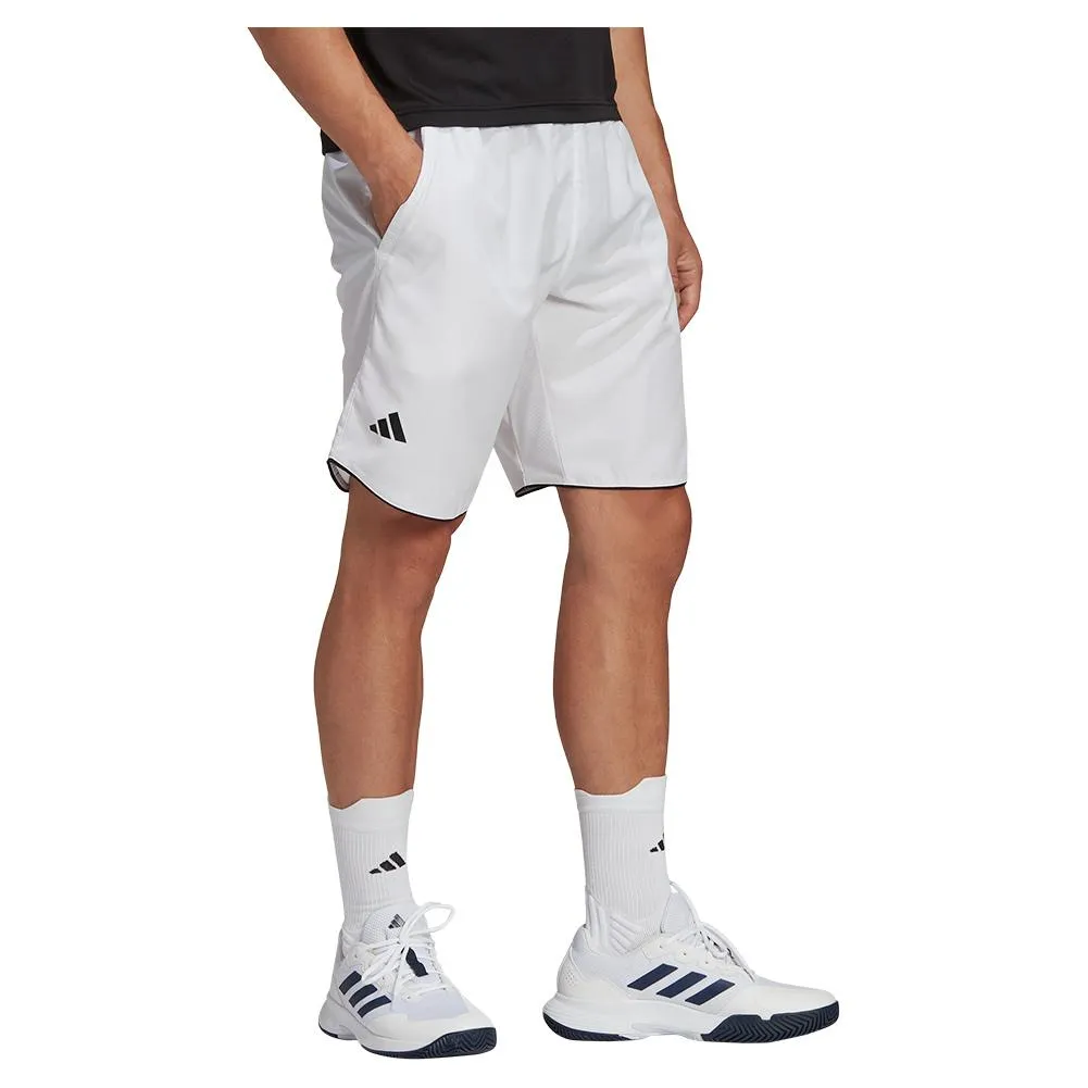 Men's Club 9 Inch Tennis Shorts White