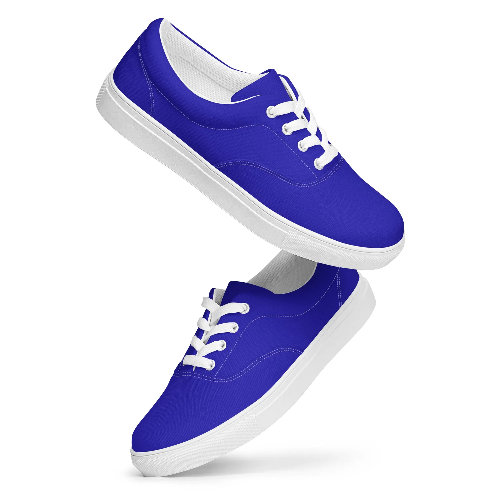 Men’s Royal Blue lace-up canvas shoes, Royal Blue Casual Shoes