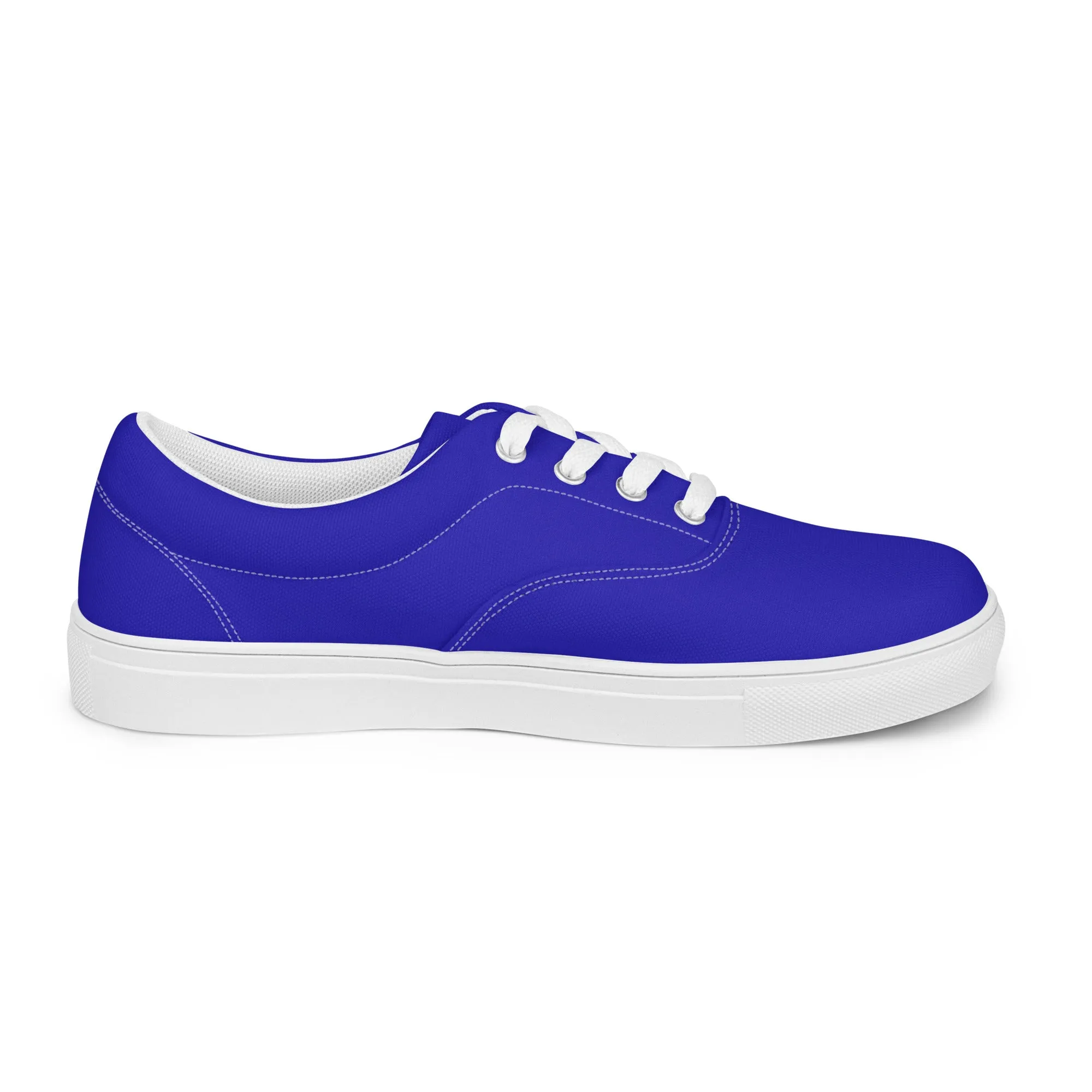 Men’s Royal Blue lace-up canvas shoes, Royal Blue Casual Shoes
