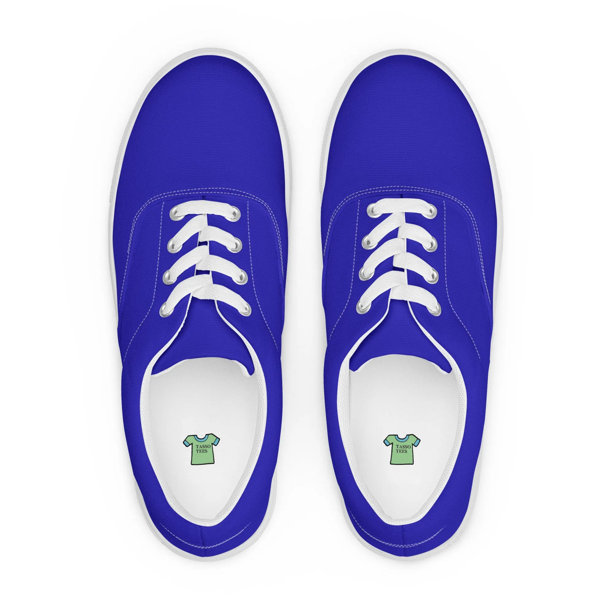 Men’s Royal Blue lace-up canvas shoes, Royal Blue Casual Shoes