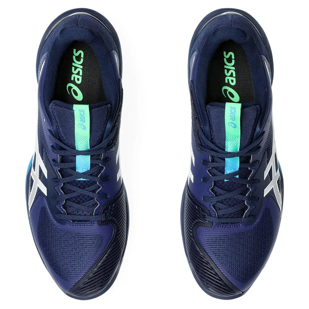 Mens Solution Speed FF 3 Clay Tennis Shoes Blue Expanse and White