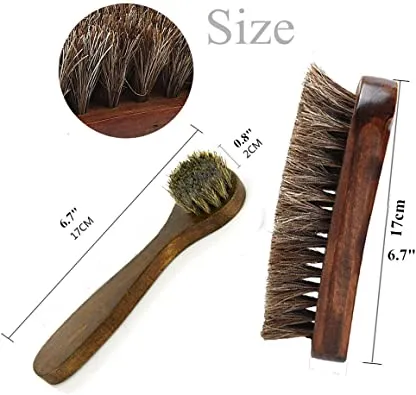 MoYag | Horsehair Shoe Brushes 6.7"