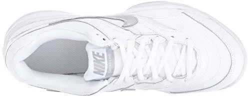 Nike Women's Court Lite Tennis Shoe, White/Metallic Silver/Medium Grey, 9 Regular US