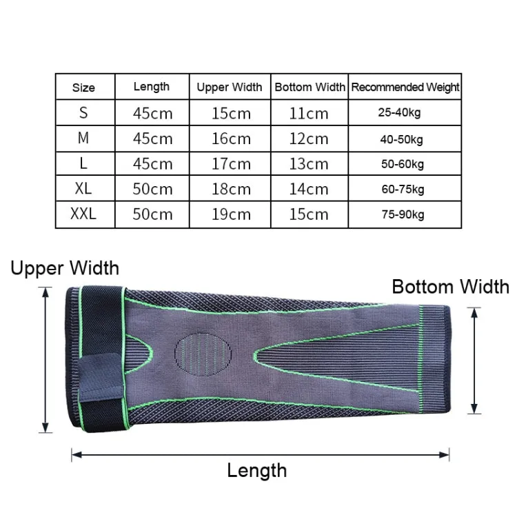 Nylon Knitted Riding Sports Extended Knee Pads, Size: S(Red Pressurized)