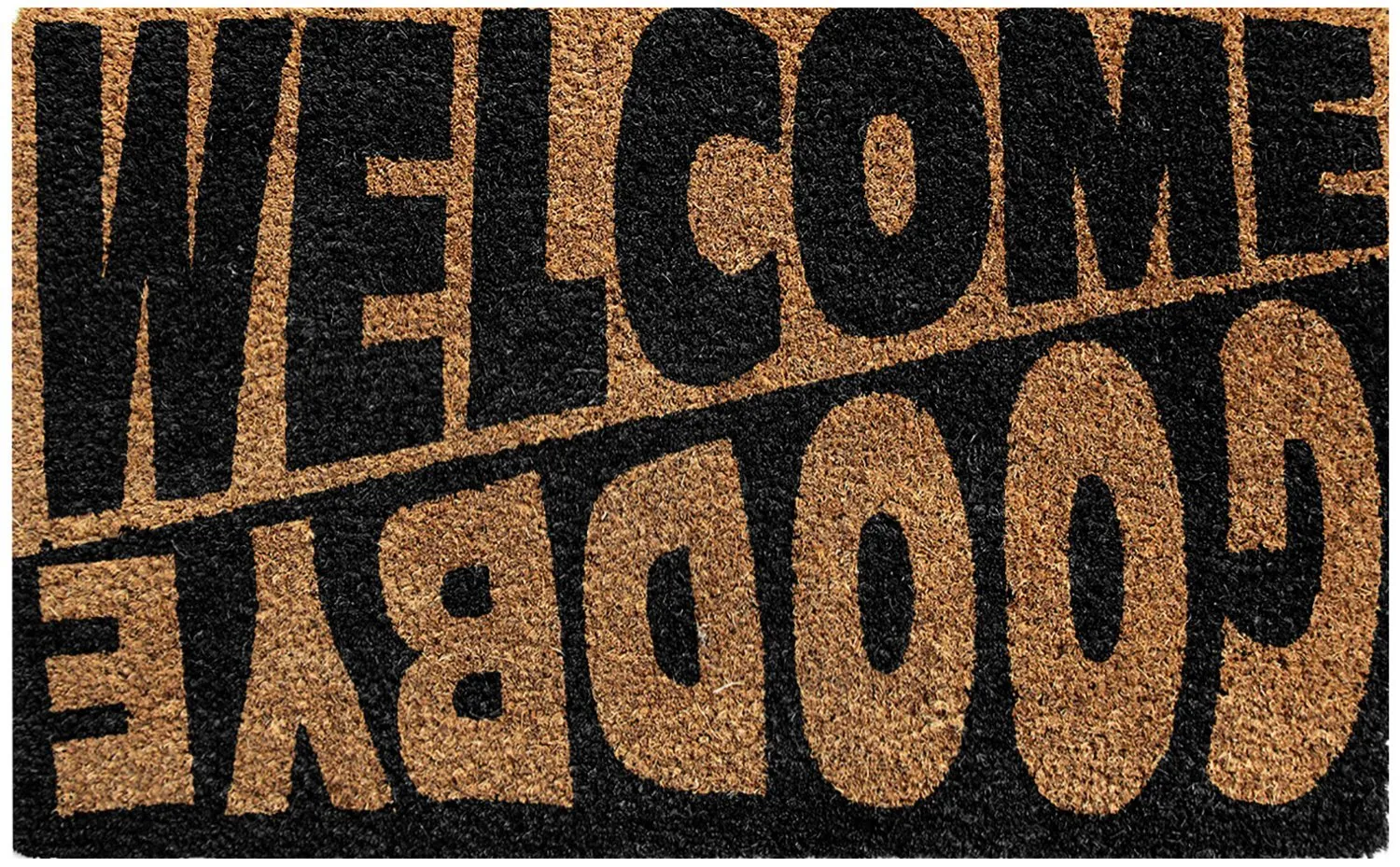 OnlyMat Welcome Goodbye Design Coir Doormat - 45cm x 75cm