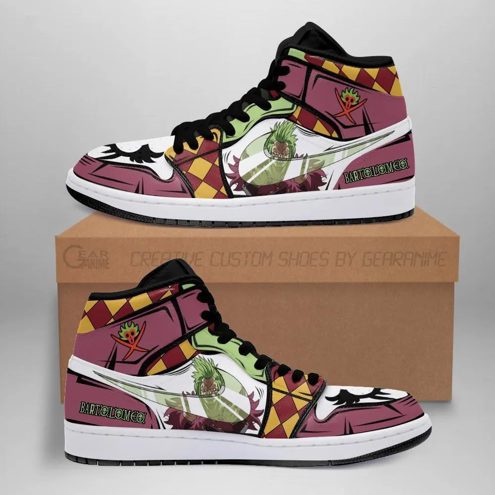 OP Bartolomeo Sneakers Bari Bari No Mi Custom Anime Shoes