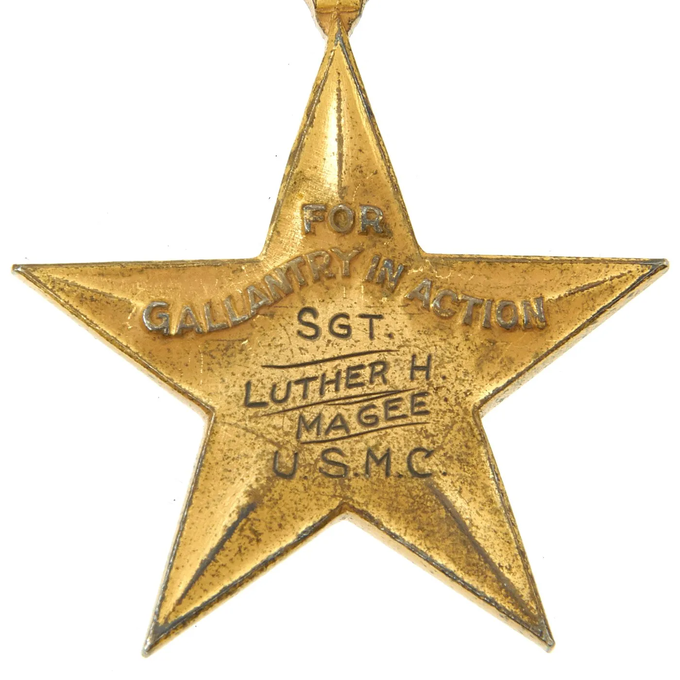 Original U.S. WWII USMC Paramarine 1st Parachute Battalion Named Silver Star Grouping