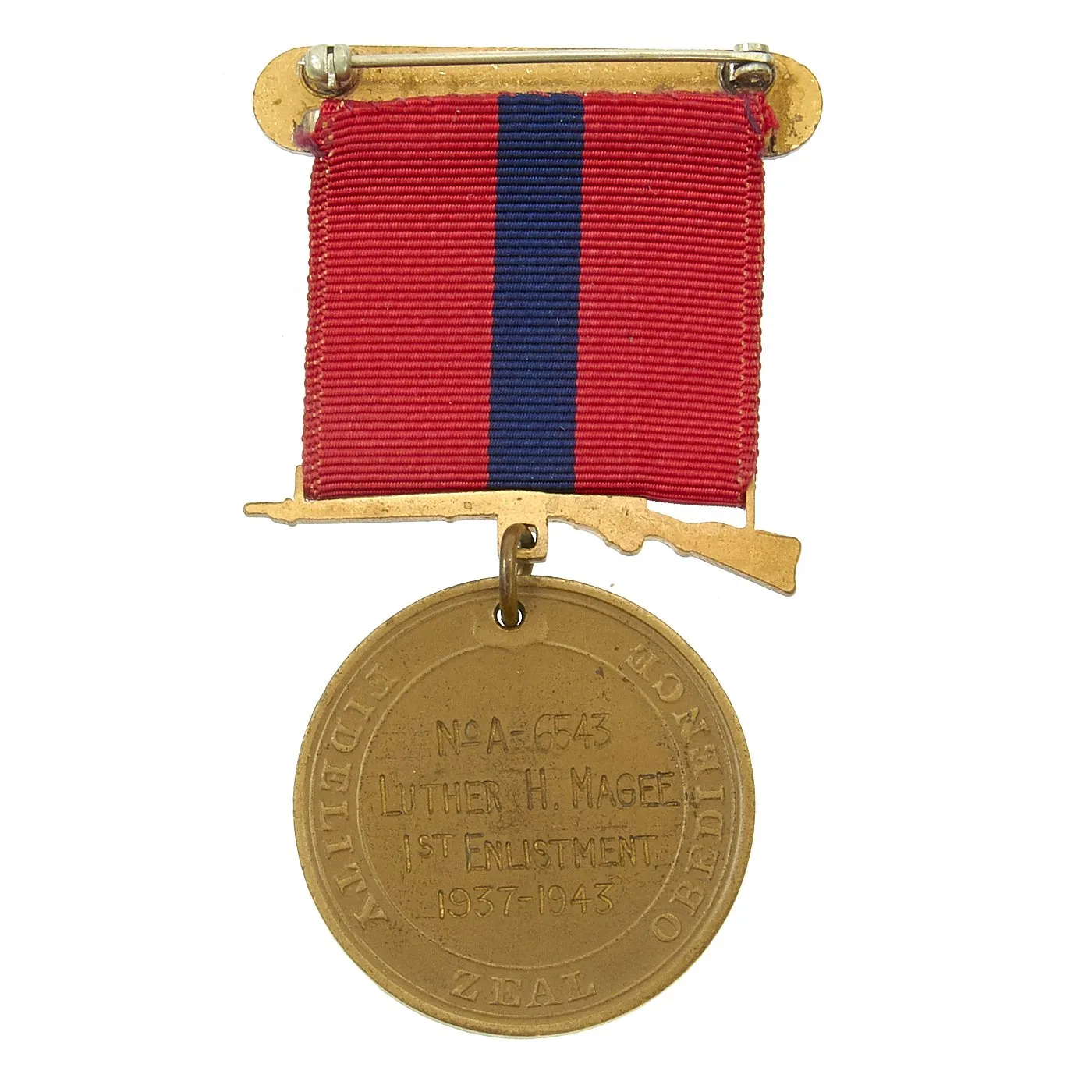 Original U.S. WWII USMC Paramarine 1st Parachute Battalion Named Silver Star Grouping