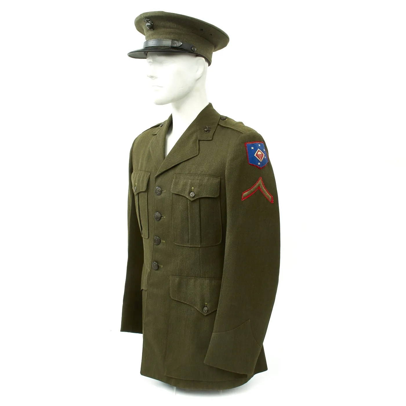 Original U.S. WWII USMC Paramarine 1st Parachute Battalion Named Silver Star Grouping