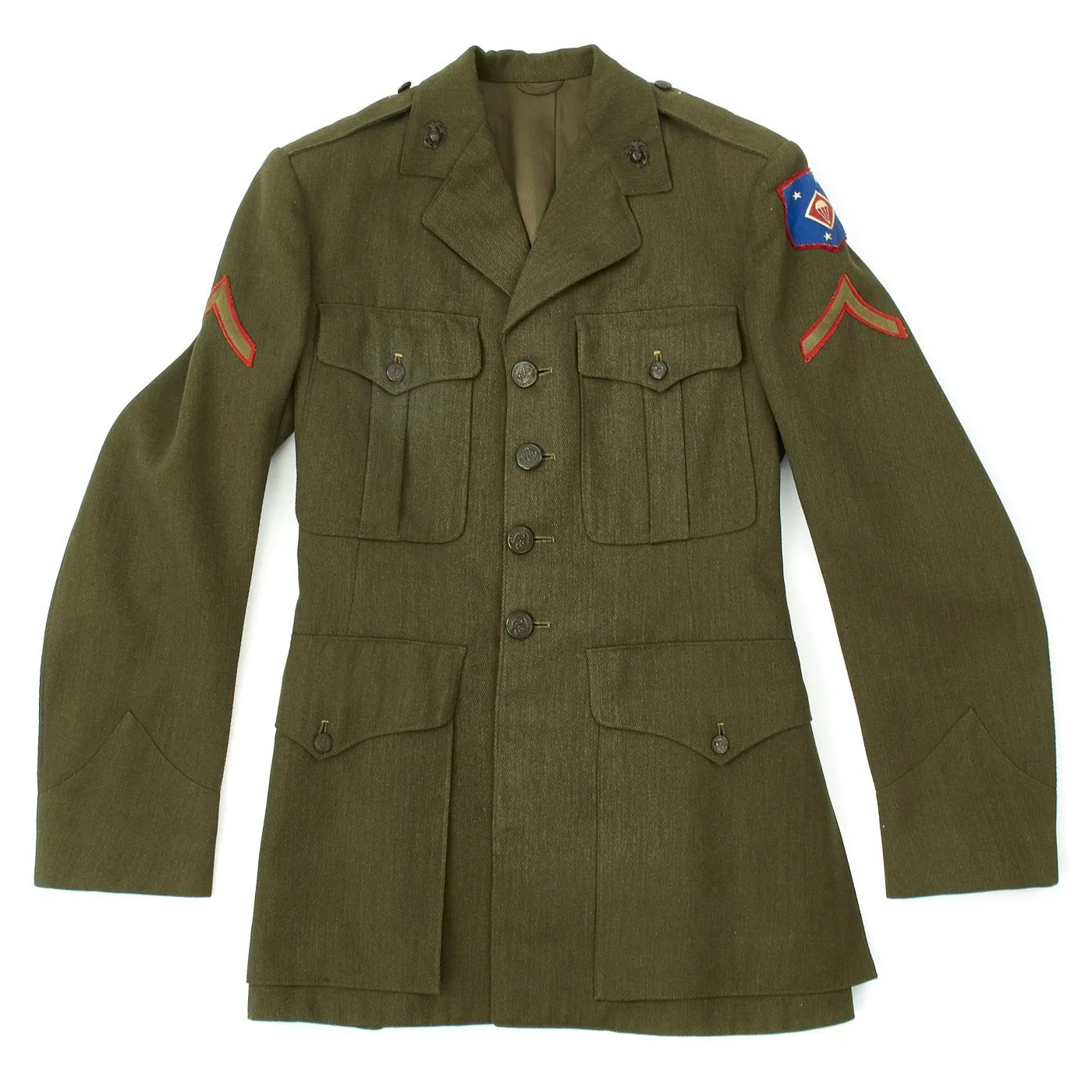 Original U.S. WWII USMC Paramarine 1st Parachute Battalion Named Silver Star Grouping