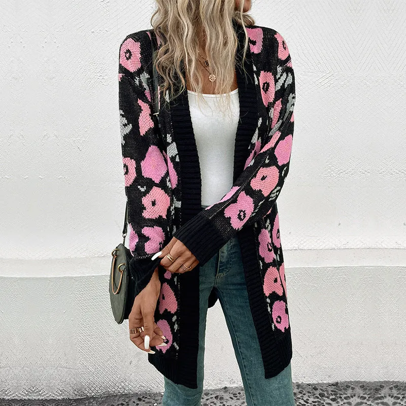 PEOPLETERRITORY New Hot Trade Wholesale New Autumn New   Casual Women's Cardigan Sweater Women