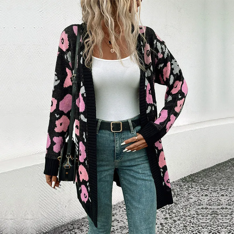 PEOPLETERRITORY New Hot Trade Wholesale New Autumn New   Casual Women's Cardigan Sweater Women