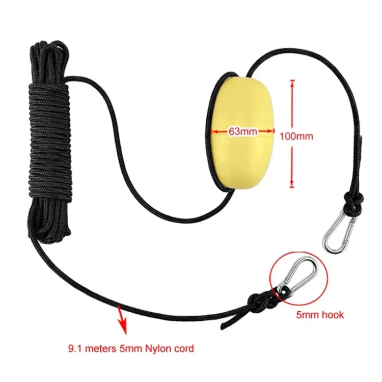 PVC Traction Drift Brake Fishing Sea Anchor, Size: 24 inch Blue With Black Rope Float