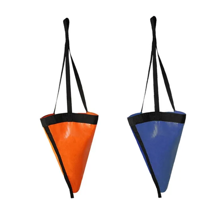 PVC Traction Drift Brake Fishing Sea Anchor, Size: 24 inch Blue With Black Rope Float