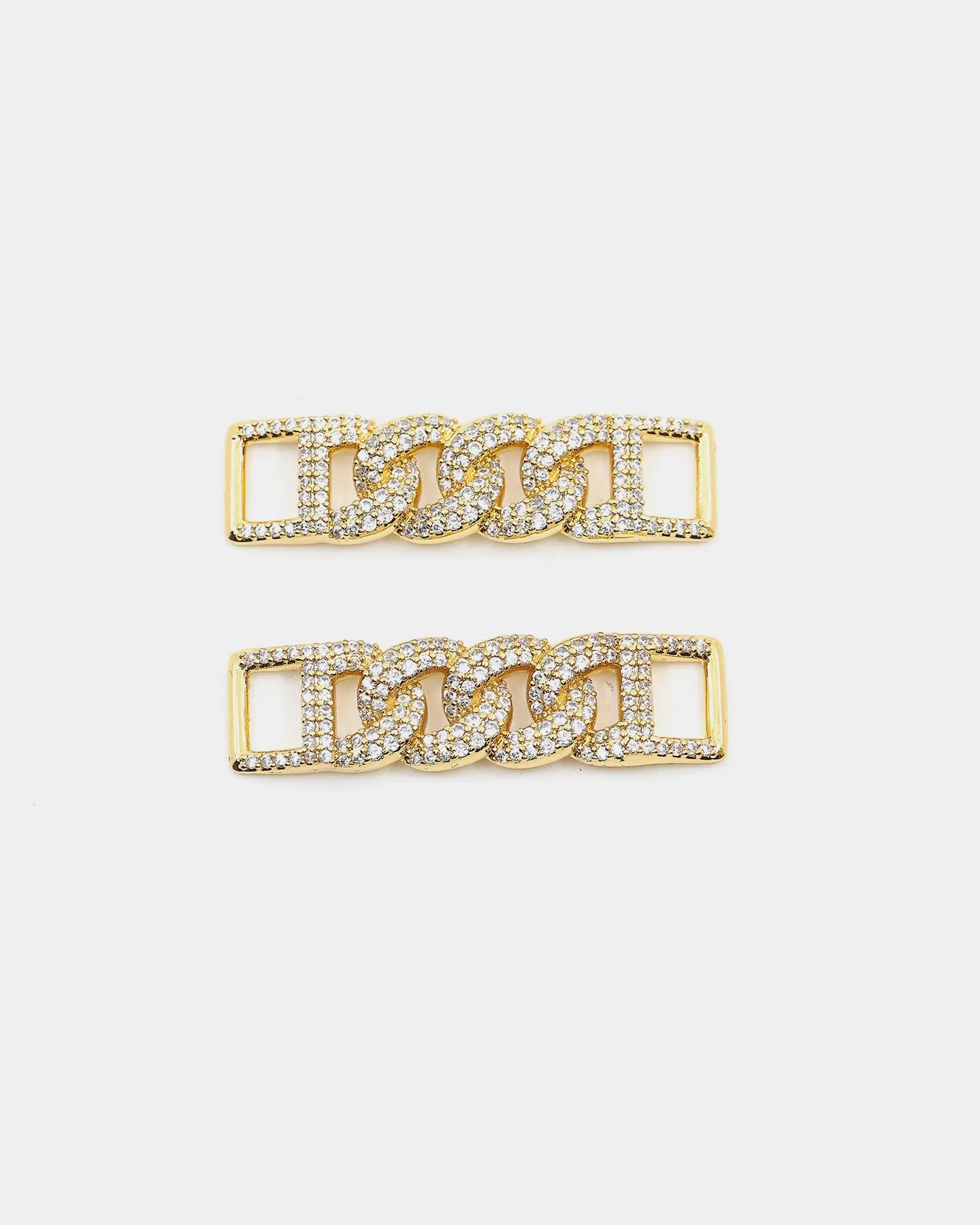 Raising Hell Women's Iced Cuban Shoe Charm Gold
