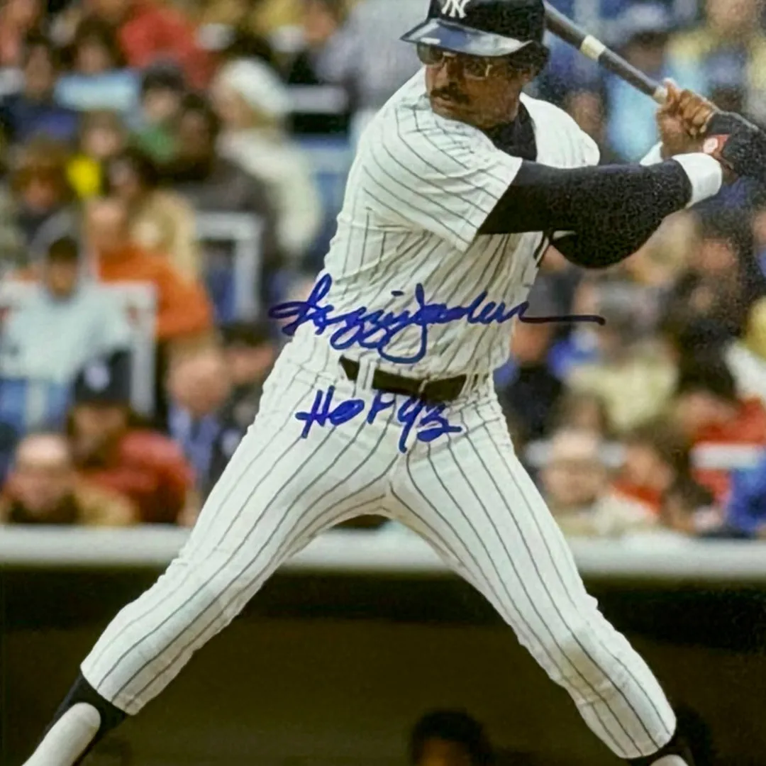 Reggie Jackson HOF 93 Signed New York Yankees Framed 8x10 Photo