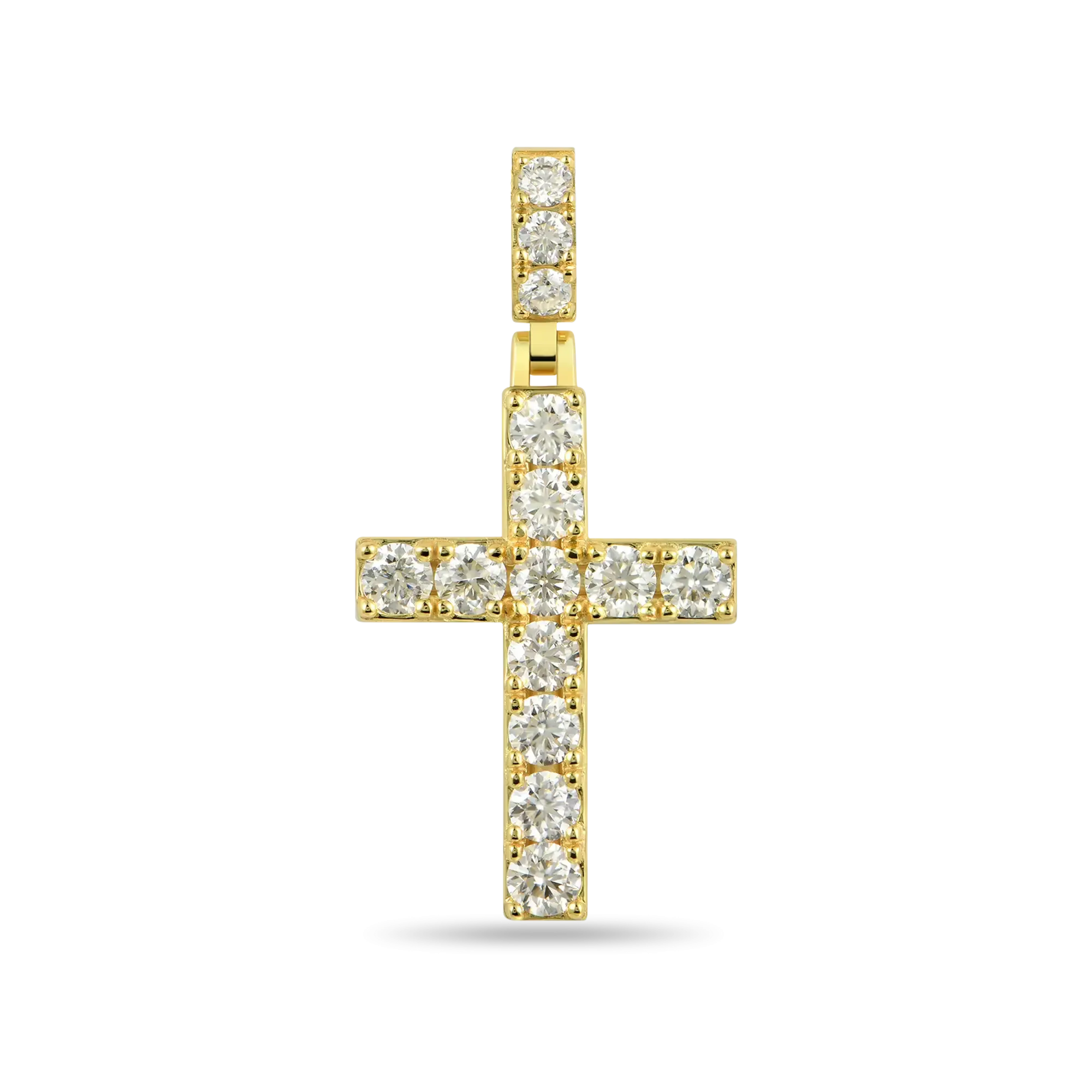 Solid Tennis Cross Pendant - Medium