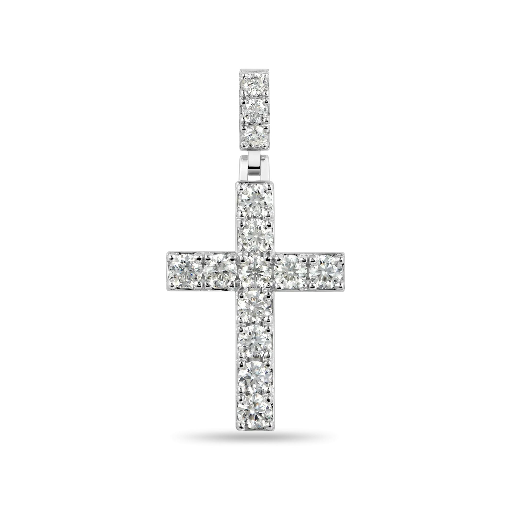 Solid Tennis Cross Pendant - Medium