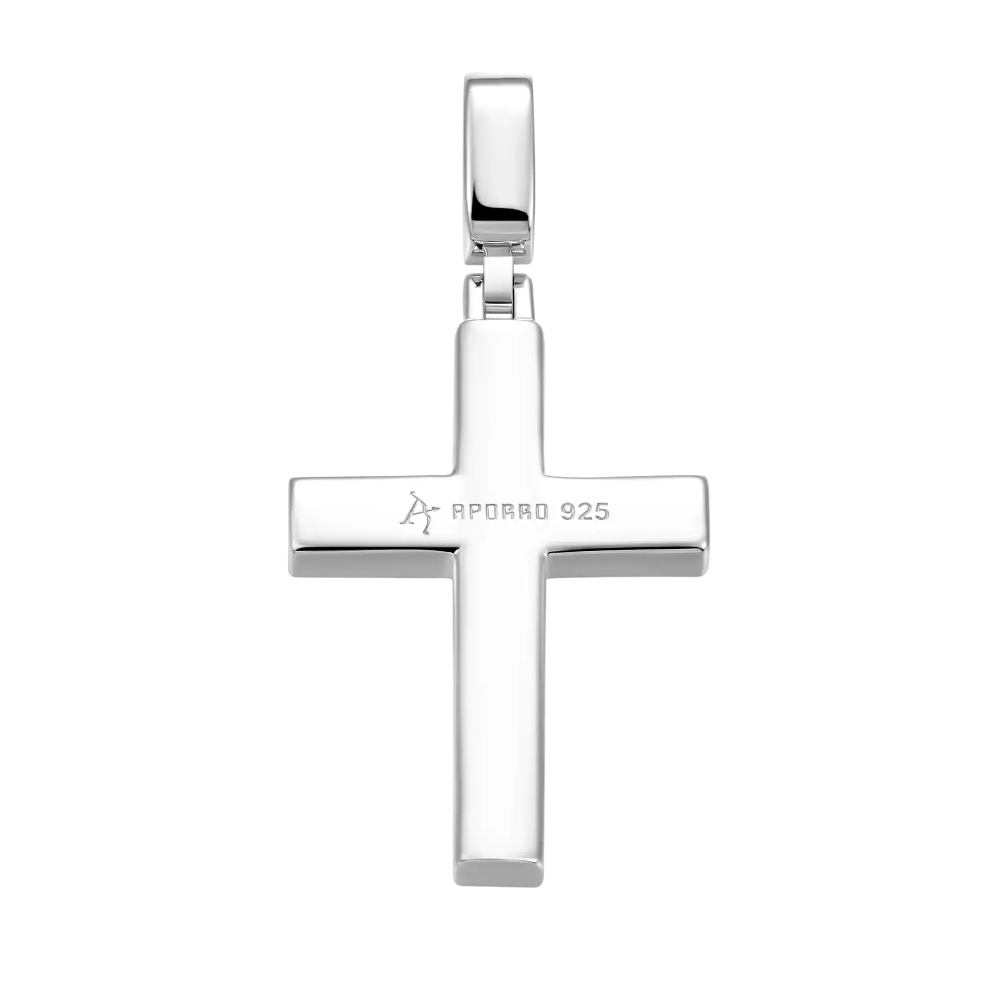 Solid Tennis Cross Pendant - Medium