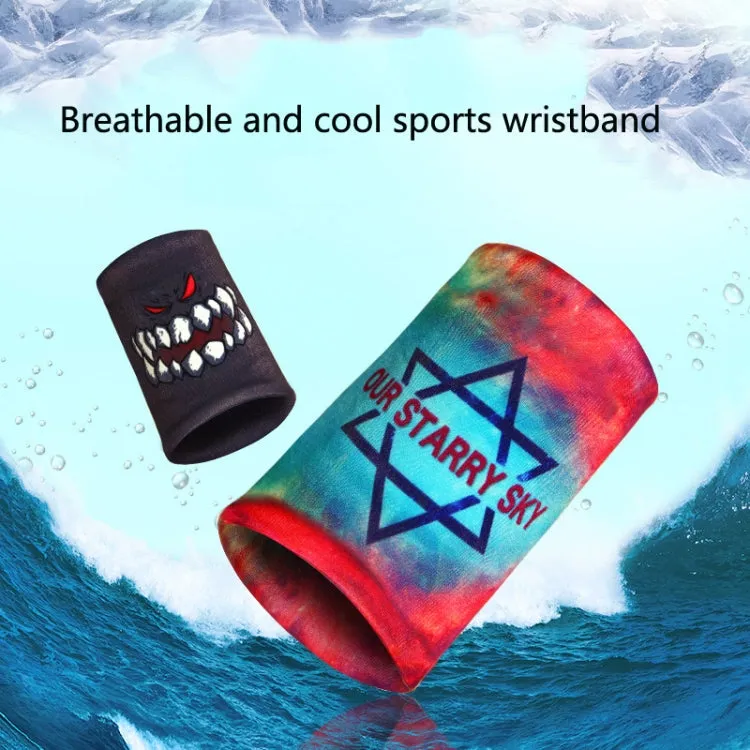 Sports Fitness Elastic Wristbands Absorbing Sweat Playing Ball Riding Wiping Sweat Cold Wristbands, Specification: S(Fireless Bird)