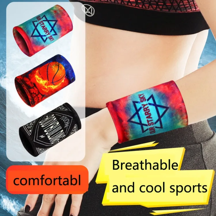 Sports Fitness Elastic Wristbands Absorbing Sweat Playing Ball Riding Wiping Sweat Cold Wristbands, Specification: S(Fireless Bird)