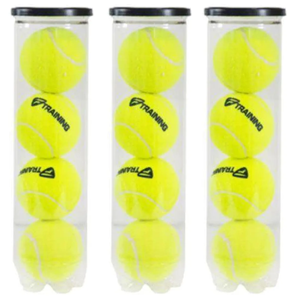 Tecnifibre Training New Tennis Balls Dozen, 3 Cans (4 Ball Per Can)