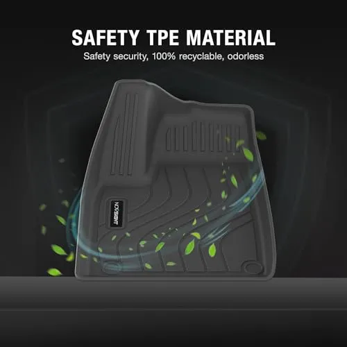 Tesla Model X 2023 6 Seater Floor Mats TPE Custom Fit Car Mats 1st & 2nd & 3rd Row Full Set Floor Liners
