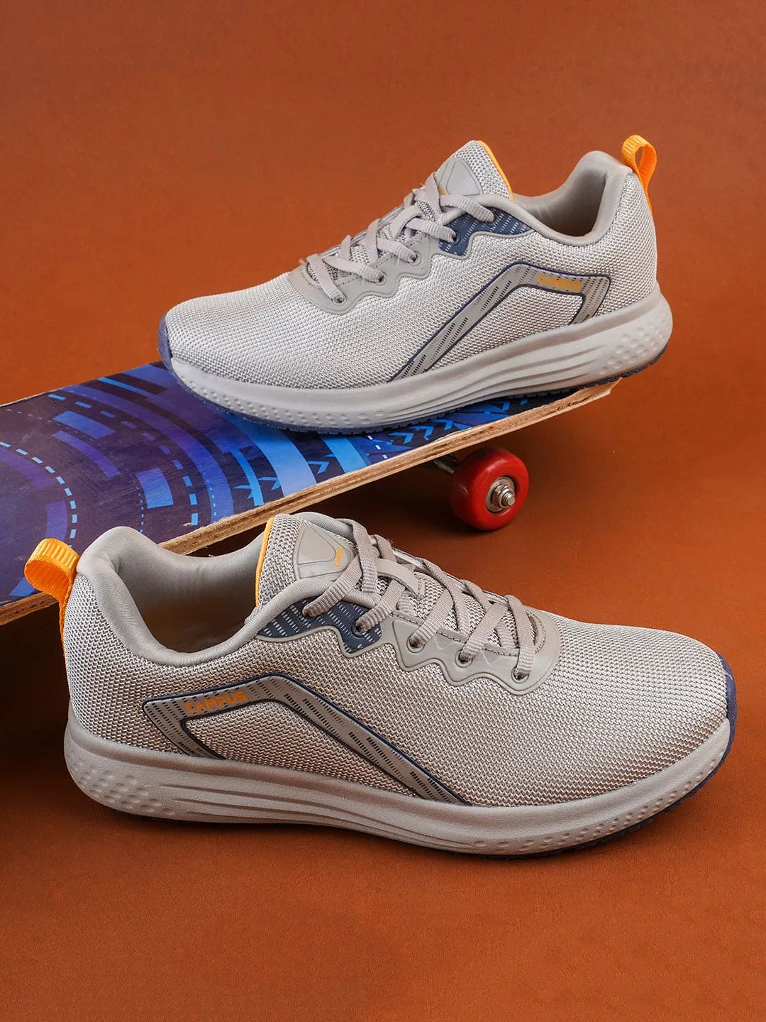 TOES Grey Men's Sports Shoes