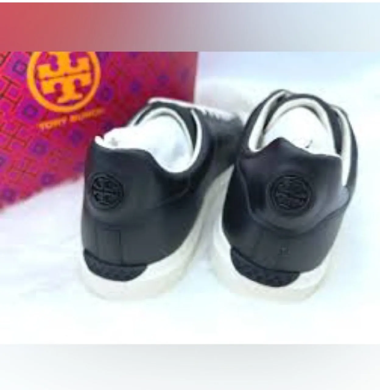 Tory Burch Howell Chevron Sneaker Black Size 11 M
