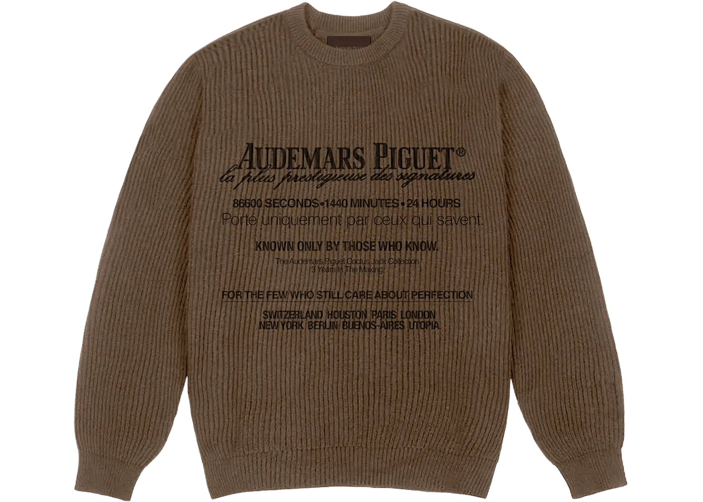 Travis Scott CJ x Audemars Piguet Knitted Sweater "Brown"