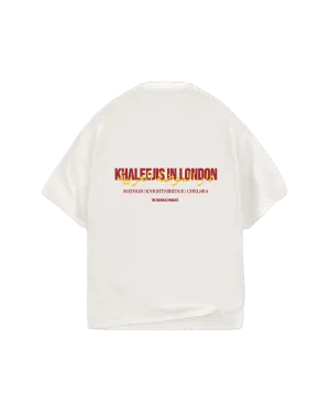 TSS Khaleejis In London Interlock Heavy Tee Red on Cream