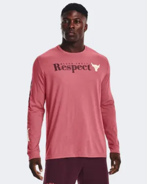 Under Armour Project Rock Respect Men Training Long Sleeve Pink 1373761-600