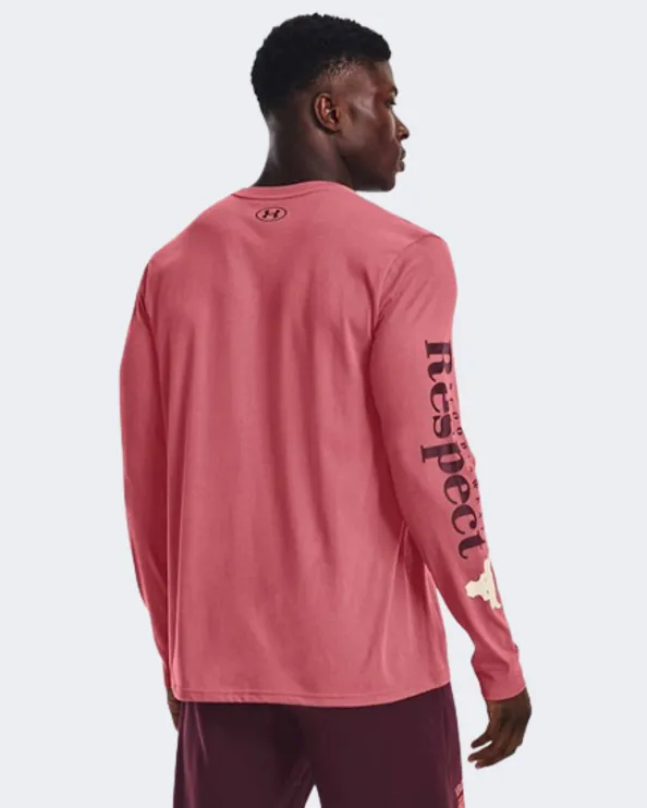 Under Armour Project Rock Respect Men Training Long Sleeve Pink 1373761-600