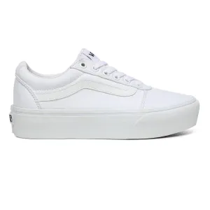 VANS Ladies Ward Platform Canvas -WHITE