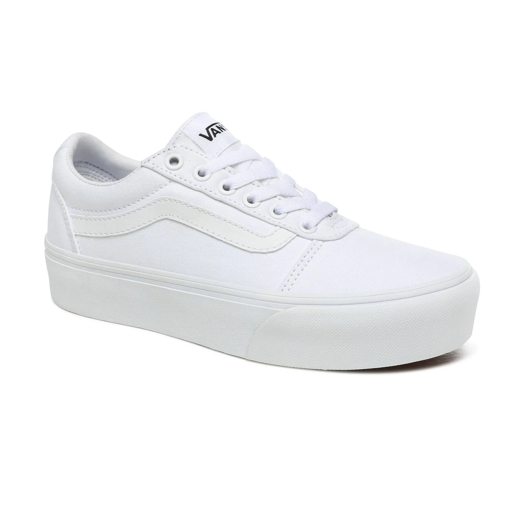 VANS Ladies Ward Platform Canvas -WHITE