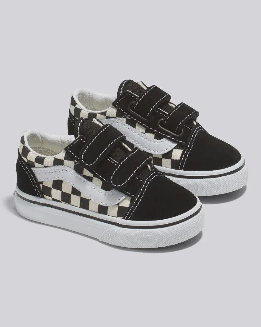 VANS Old Skool V (Primary Check) -  Black/White