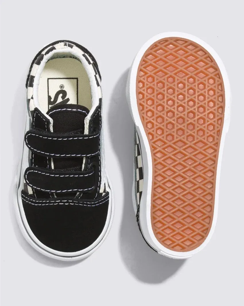 VANS Old Skool V (Primary Check) -  Black/White