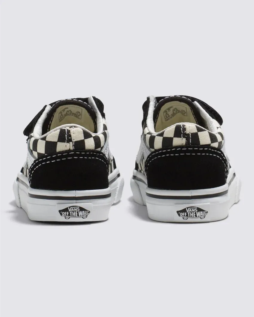 VANS Old Skool V (Primary Check) -  Black/White