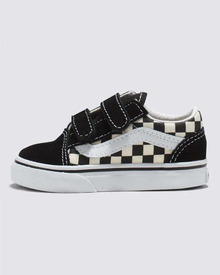 VANS Old Skool V (Primary Check) -  Black/White