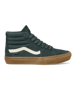 VANS Skate Sk8-Hi Shoes Dark Green/Gum